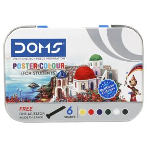 Doms 6 Shades Poster Colours |Pack of 1