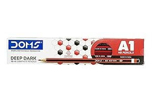 Doms A1 Deep Dark HB Graphite Pencil | Include Eraser & Sharpner |