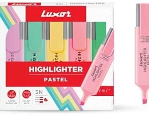 Luxor Pastel Highlighter Assorted (Pack of 5)