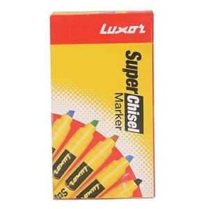 Luxor Chisel Tip Markers, Perfect for Bold and Clear Writing (Pack of 10)