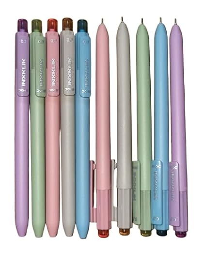 Doms INXKLIK 0.7mm Ballpen-Blue Ink-Pack Of 1|