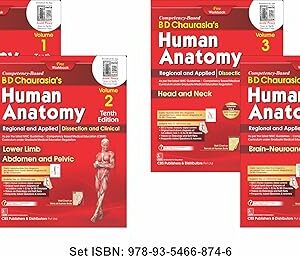 Bd Chaurasias Human Anatomy 10Ed 4 Vol Set (Pb 2025)