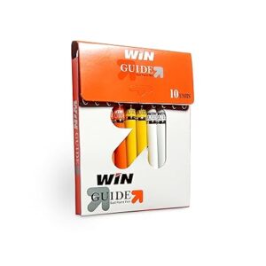 WIN Guide Ball Pens | 10 Blue Ink Pens | 0.6 mm Tip | Smooth Writing |