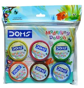 DOMS Soft Modelling Dough Clay 8 Vibrant Shades