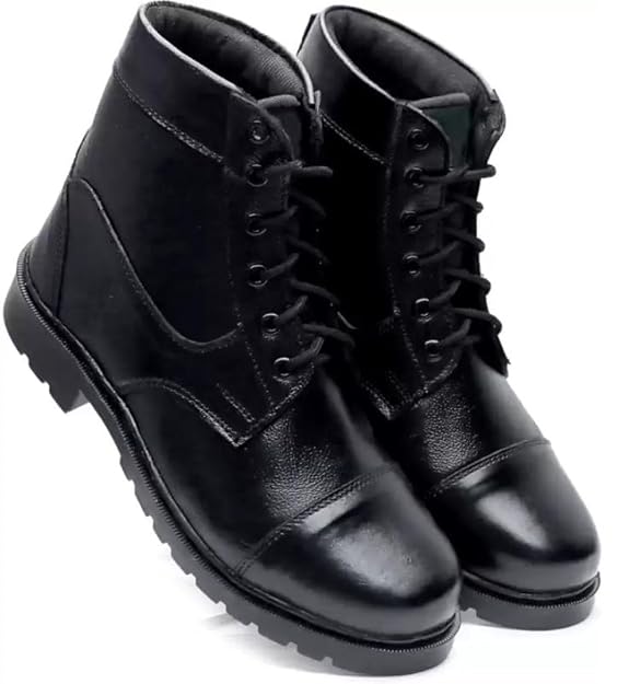 Marcino Shoes Black Leather Lace