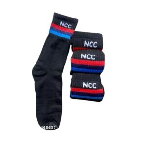 NCC Uniform Socks, Black with Red-Blue Stripes