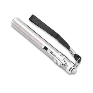 HUONJE Aluminium Pocket Pen LED Torch Light for Doctors | Nurses | Medical Students | Moon Light | Super Bright | Free Battery (Silver) 200 Lumen